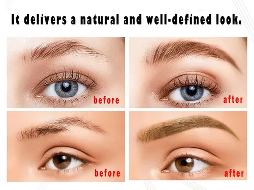 Vista 5 de Bolígrafo de cejas de 5 colores, microrelleno líquido natural para cejas, maquillaje para cejas (#1 marrón)