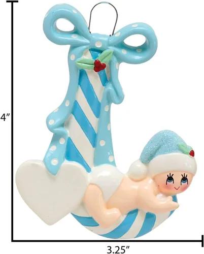 Vista 2 de Adornos personalizados para la primera Navidad del bebé 2024 – Adornos de Navidad personalizados para bebé recién nacido, adorno de primera Navidad
