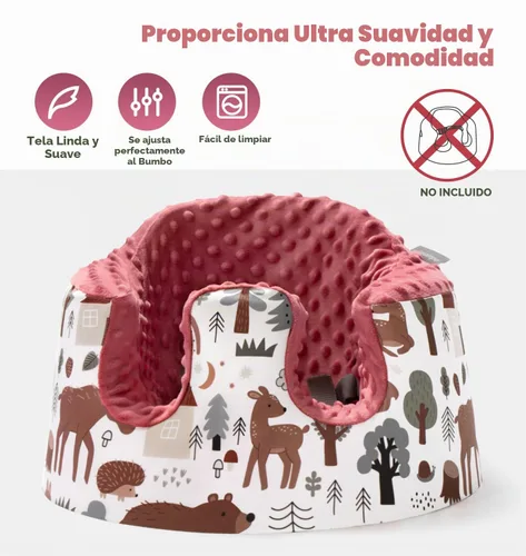 Vista 2 de mamatepe Funda de asiento compatible con asiento Bumbo y Nuby, accesorios de asientos elevadores, funda suave y transpirable para bebé, niña y niño