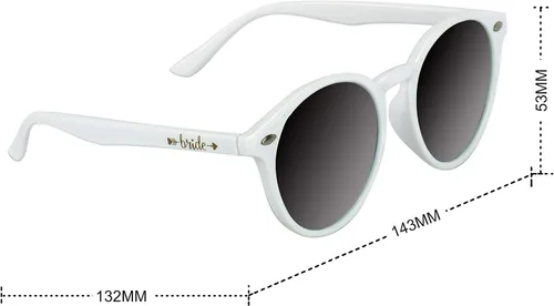 Vista 3 de LADYHOME Regalos de despedida de soltera para despedida de soltera 10 gafas de sol redondas de ojo de gato