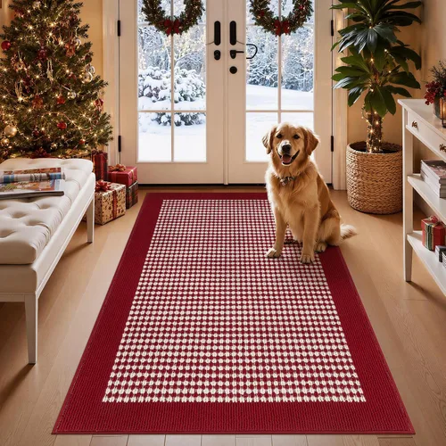 Vista 21 de Ileading Tapete para puerta de interior de 24 x 36 pulgadas, absorbente para perros, tapete de bajo perfil para entrada pequeño con respaldo de goma