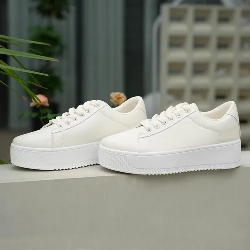 Vista 6 de JABASIC Zapatos deportivos de moda para mujer, con cordones, elegantes y cómodos para caminar