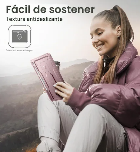 Vista 4 de Dexnor Funda para Samsung Galaxy Tab S9 de 11 pulgadas 2023, [Protector de pantalla y soporte integrados] con soporte para bolígrafo, resistente a