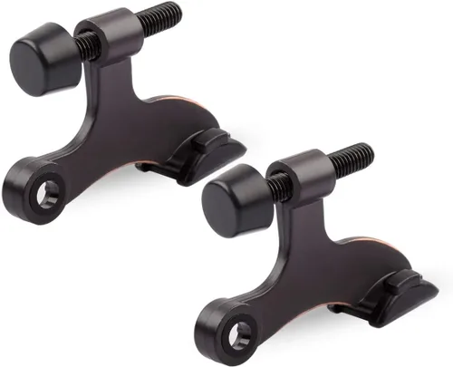 Vista 22 de HOMOTEK Paquete de 12 Topes de Puerta de Latón Antiguo de Pasador de Bisagra, Tope de Puerta Ajustable de Lujo Resistente de 2-1/2"x1-3/4