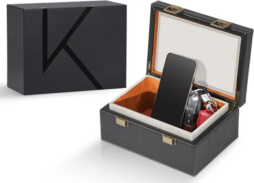 Vista 13 de KK7-DG Faraday - Caja protectora, blindaje de señal, llave antirrobo de coche y bloqueador RFID para vehículos, diseño compacto (verde aguamarina)