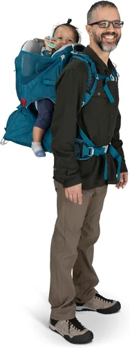 Vista 16 de Osprey Poco SLT Lightweight Child Carrier Backpack - Slimmed-Down Hiking Carrier for Toddlers with Safety Harness, Sunshade, and Ventilated