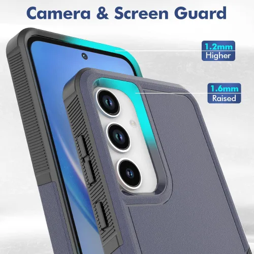 Vista 258 de Jeylly Compatible con Samsung Galaxy A22 5G Funda, Funda Samsung A22 5G con 2pcs protectores de pantalla de vidrio templado