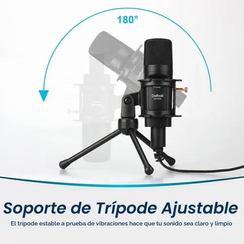 Vista 5 de Daffodil Micrófono de condensador USB omnidireccional MCP200 - Micrófono