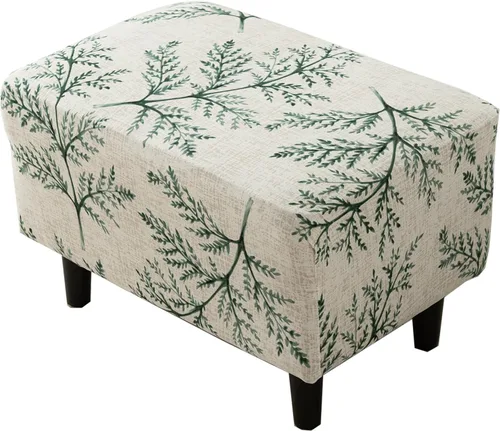 Vista 17 de CRFATOP Funda para silla otomana, fundas grandes para silla otomana, fundas impresas rectangulares para taburete de almacenamiento, reposapiés