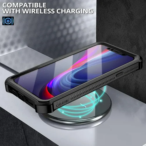 Vista 5 de Dexnor Funda para iPhone 11, [Protector de pantalla y soporte integrados] Protección de grado militar resistente a prueba de golpes, 6.1 pulgadas
