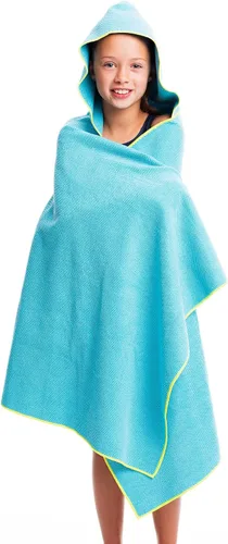 Vista 2 de Flow - Toalla de natación de secado rápido con capucha, toalla de microfibra con capucha para natación competitiva y otros deportes acuáticos (azul)