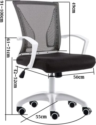 Vista 3 de Desk Chair Ergonomic Computer Office Chair Swivel,Adjustable Mesh Home Desk with Lumbar Support and Armrest for Bedroom