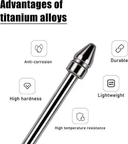 Vista 2 de Puntas finas de aleación de titanio de ajuste universal, no desgastadas, compatibles con BOOX Pen 2 Pro, iReader, IFLYTEK, Lamy AL-Star digital
