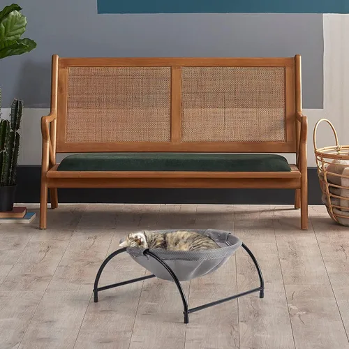 Vista 6 de NANANARDOSO Cama para gatos, hamaca para gatos – Cama de dormir desmontable elevada para perro, cuna hamaca transpirable, fácil de montar