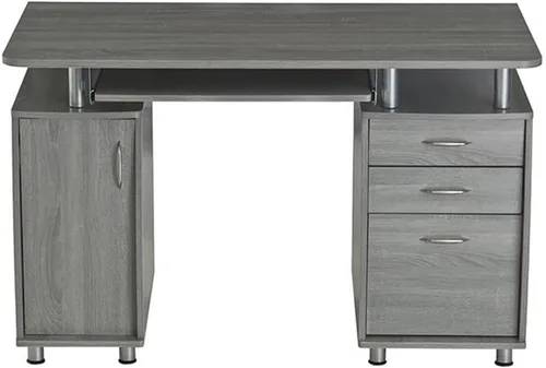 Vista 3 de Scranton & Co Escritorio de computadora pequeño de madera MDF contemporáneo en gris