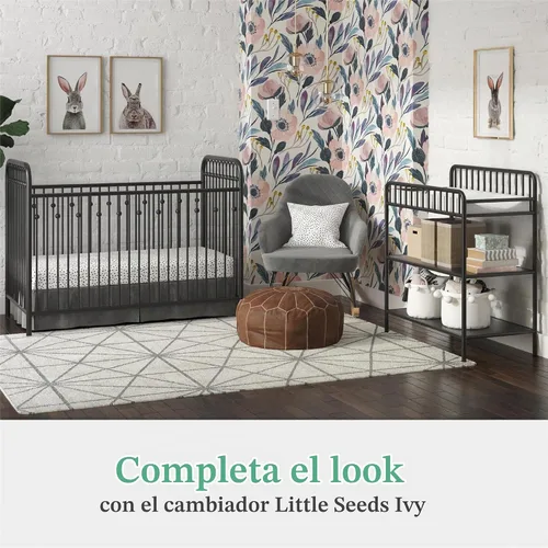 Vista 7 de Little Seeds Monarch Hill Ivy - Cuna de bebé de metal color negro