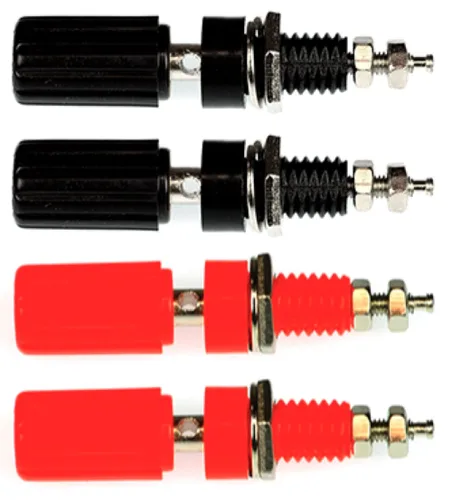 Vista 5 de CESS Conector de terminal de amplificador de poste de unión Banana Plug Jack Socket Panel/Conectores de montaje en chasis - Longitud: 1.8