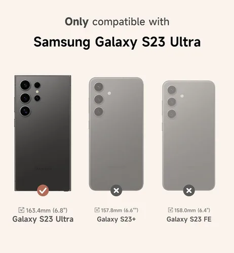 Vista 2 de SURITCH Funda protectora magnética para Samsung Galaxy S23 Ultra, funda protectora magnética con cubierta de cámara y soporte de metal ajustable