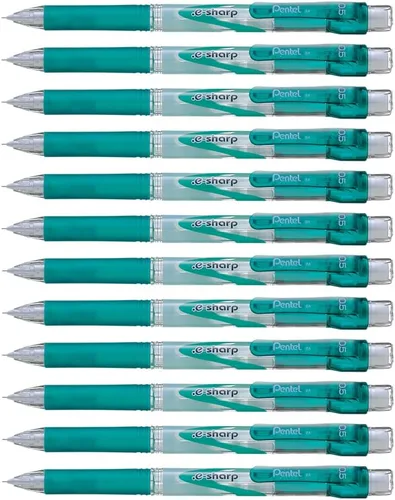 Vista 4 de Pentel e-Sharp – Lápiz mecánico de cilindro negro, caja por docena, Negro