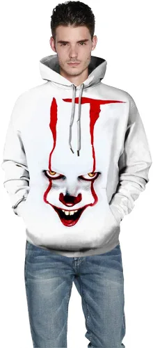 Vista 3 de Plustrong Sudaderas con capucha 3D unisex novedosas y divertidas para Halloween y Navidad