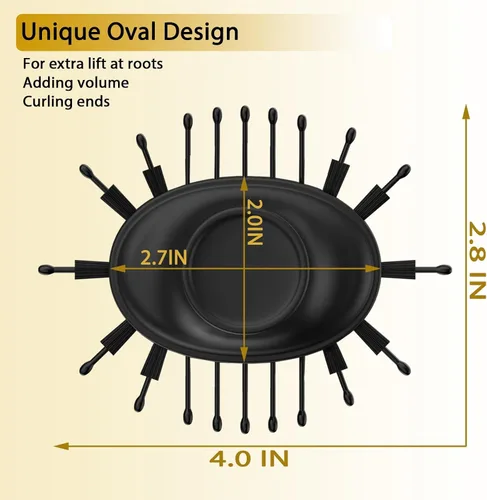 Vista 6 de Nicebay Cepillo secador de pelo en uno, cepillo secador de pelo para mujeres, cepillo de soplado de un paso con pantalla de visualización, barril