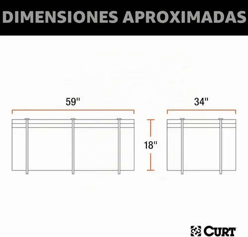 Vista 2 de CURT 18221 Bolso de equipaje para portaequipaje extendido