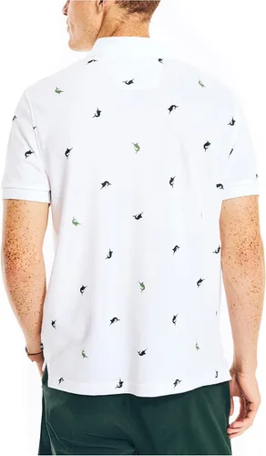 Vista 3 de Nautica Polo de cubierta con estampado de ajuste clásico para hombre