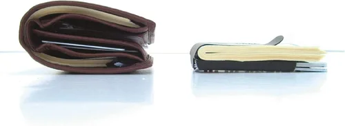 Vista 4 de Storus Smart Money Clip + cartera de bolsillo para tarjeta de crédito Minimalista de metal delgado de doble cara Acero inoxidable pulido hombres