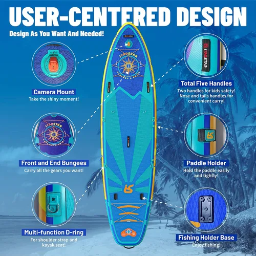 Vista 3 de iTAOSTAR Journey Tabla de Paddle de 11'6" / 11'×34" / 11'×35" Extra Ancha, Accesorios Premium de Tabla SUP Todo-en-Uno, Aletas Personalizadas