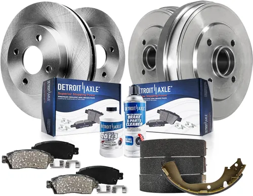 Vista 29 de Detroit Axle - Kit de frenos para 2005-2010 Scion TC Rotores de freno de disco delantero y trasero pastillas de freno de cerámica con hardware 2006