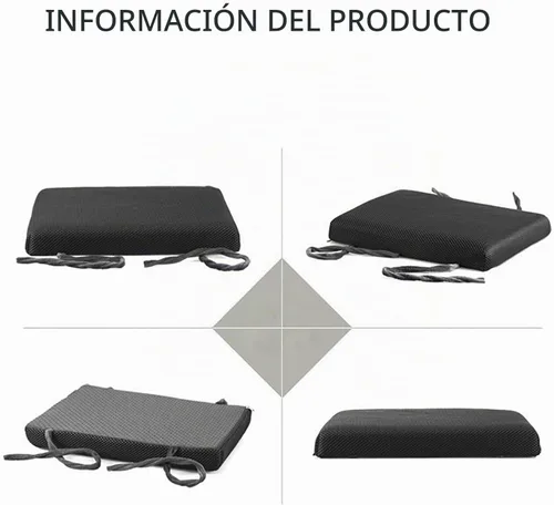 Vista 6 de Greenjin Cojín Desmontable para Taburete de Banco Rectangular de 14"x10" con Espuma de Memoria Asiento con Funda Extraíble Antideslizante con Lazos