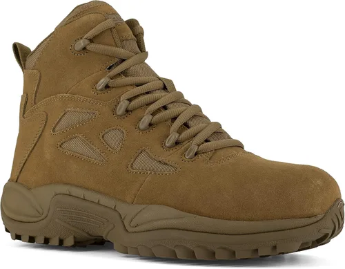 Vista 9 de Reebok Botas tácticas para hombre RB8694 Rapid Response RB con punta de composite de 6 pulgadas, con cierre lateral, color desierto, para uso