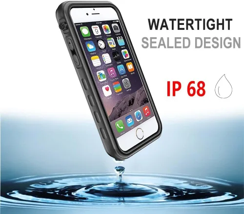 Vista 2 de BELTRON aquaLife - Funda delgada impermeable para iPhone 6 y 6S, a prueba de golpes y caídas, suciedad y nieve, totalmente sellada con protector