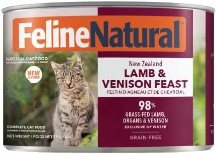 Vista 9 de Feline Natural New Zealand Comida Enlatada para Gatos Alimento Húmedo, Alto en Carne, Bajo en Carbohidratos y Sin Granos Comida Húmeda para Gatos