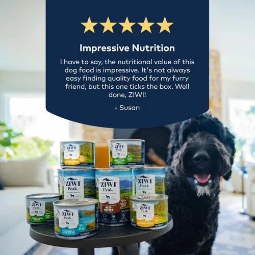 Vista 7 de ZIWI Peak - Comida enlatada para perros, completamente natural, alto contenido en proteínas, sin granos, con ingredientes limitados