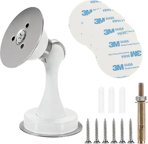 Vista 9 de Sumnacon Tope magnético para puerta, soporte de tope de puerta de acero inoxidable resistente viene con 4 piezas de cinta adhesiva de doble cara 3M
