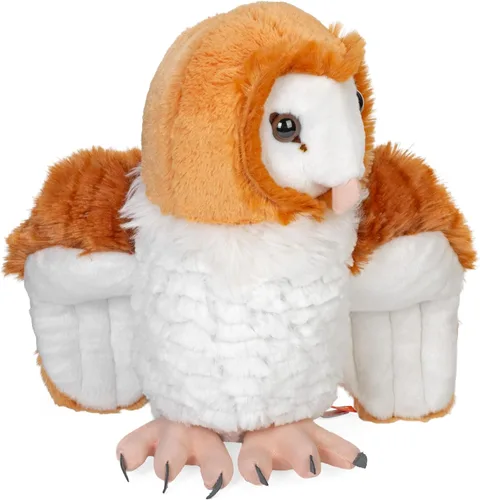 Vista 2 de Wild Republic Barn Own, Cuddlekins, animal de peluche, 12 pulgadas, regalo para niños, juguete de peluche, relleno es botellas de agua recicladas