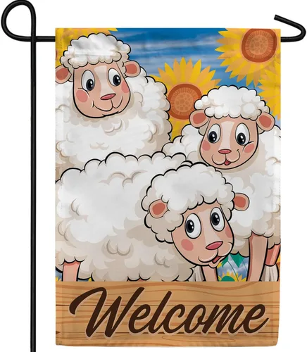 Vista 34 de A Little Rain Gnome Umbrella Garden Flag 12.5" x 18" Double Sided