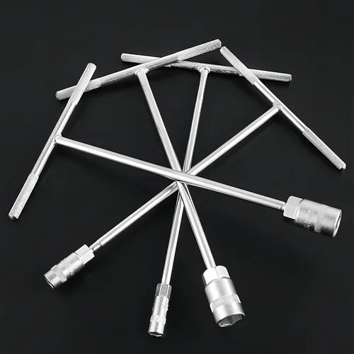 Vista 7 de Unifizz T - Llave inglesa de barra para tuerca, llave giratoria hexagonal en forma de T, extralarga para motocicleta, automóvil, taller