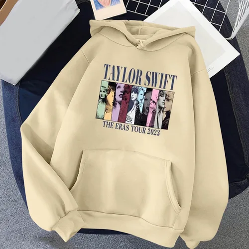Vista 4 de Sudadera con capucha para mujer, diseño de concierto, de manga larga, linda camisa de 1989