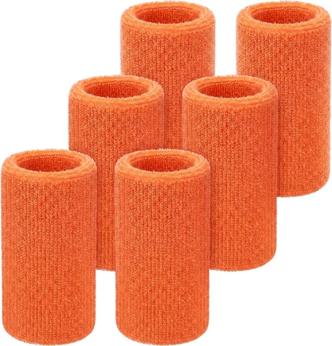 Vista 3 de WILLBOND Bandas de sudor de muñeca de 6 pulgadas para hombres y mujeres, elásticas, atléticas, largas, absorbentes, para baloncesto, tenis, correr