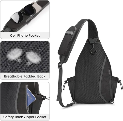 Vista 6 de G4Free Pickleball Bag, Crossbody Sling Bag for Men Women, Pickleball Backpack, Pickle Ball Paddle Bag Gifts for Sports