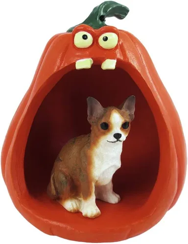 Vista 217 de Conversation Concepts Figura de Corgi galés de Halloween y calabaza Welsh Corgi Pembroke