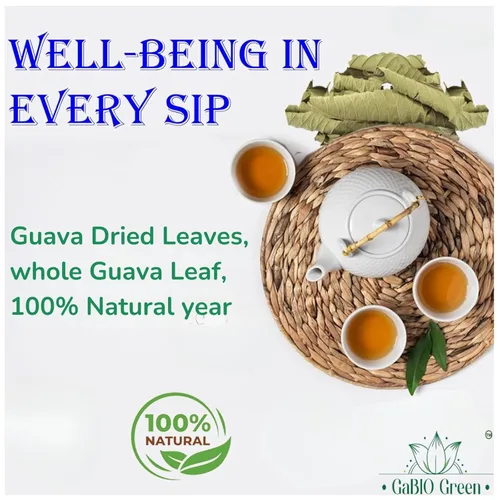 Vista 8 de Hoja de guayaba Premium 100+ hojas (2.1 oz / 59.5 g) Hojas de guayaba secas enteras 100% naturales.