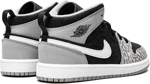 Vista 3 de Jordan Preescolar 1 Mid DM6215 016 Estampado de Elefante - Talla 3Y, Crimson BlissRush Naranja