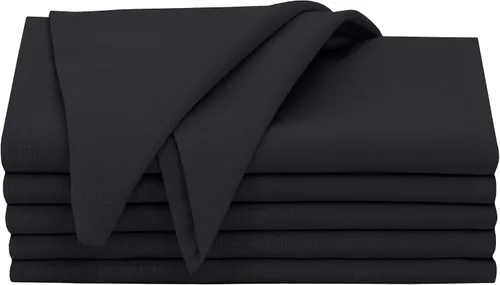 Vista 9 de Ruvanti - Servilletas de tela, paquete de 6, 45x45 centímetros, 100% algodón, lavables, suaves y absorbentes, perfectas para bodas, cenas de Belleza