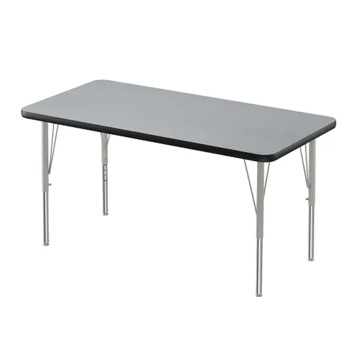 Vista 58 de Correll - Mesa de actividades rectangular Econoline de 30 x 60 pulgadas, parte superior de melamina de granito gris, altura ajustable