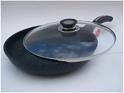 Vista 2 de Ceramic Marble Coated Non Stick Cast Aluminium Fry Pan with Lid, 20 cm (8 inches)