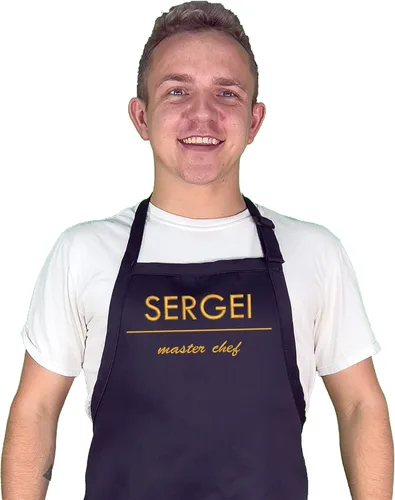 Vista 8 de Delantal de chef personalizado con nombre bordado, delantal de cocina personalizado para hombres y mujeres, delantal de chef para adultos, regalo
