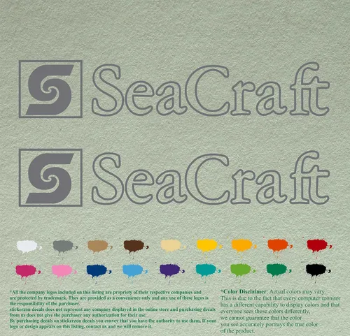 Vista 18 de SeaCraft Calcomanías de repuesto compatibles con Sea Craft, calcomanías de vinilo para barcos con motor fuera de borda, juego de 2